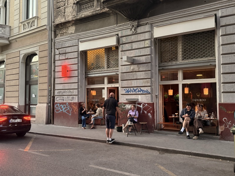 Café Dorado on Klauzál Street in Budapest's Jewish Quarter