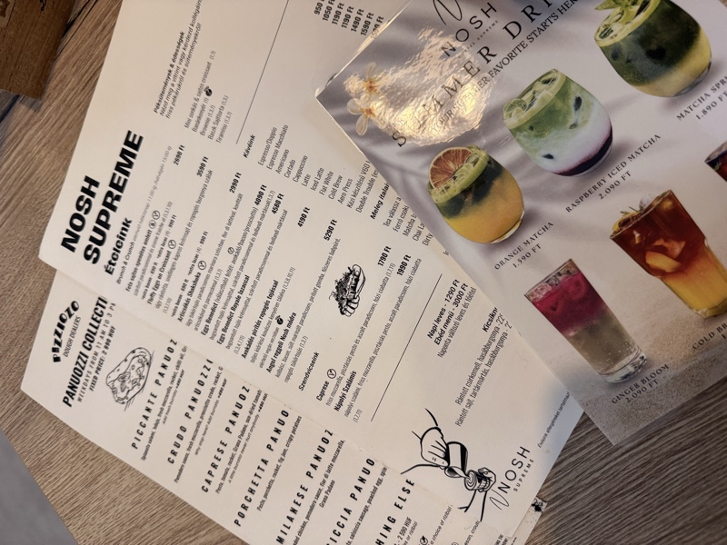 Nosh Supreme and Pizziozo menus