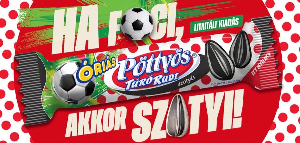 Limited-edition Túró Rudi sunflower seed ad — Ha foci, akkor szotyi!