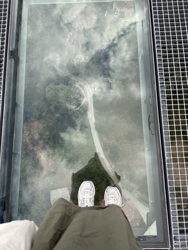 Glass section of the bridge